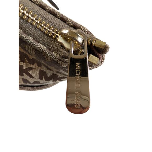 MICHAEL KORS JET SET EAST WEST LARGE BROWN SIGNATURE TOTE BAG - Picture 5 of 10